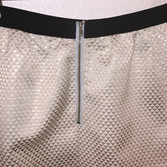 GANNI Gold Brocade Mini Skirt SZ: Large - Picture 5 of 10